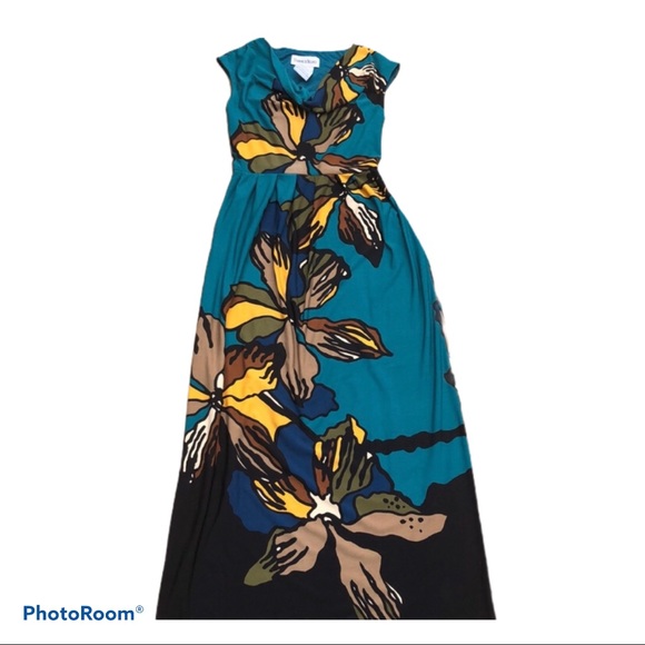 Danny & Nicole Dresses & Skirts - NWOT Mustard and Teal Maxi Dress
